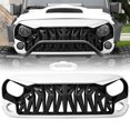 thumbnail image 1 of AMERICAN MODIFIED Front Shark Grille for 2007 to 2018 Jeep Models, White & Black, 1 of 13