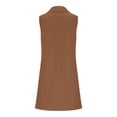 thumbnail image 4 of QIPOPIQ Gilet Long Sans Manches à Col pour Femmes, Cardigans à devant Ouvert, Vestes Blazer Longues, Vêtements d'Extérieur avec Poche, Liquidation, 4 of 9