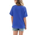 thumbnail image 3 of Hauts d'Été pour Adolescentes 2025 T-Shirts Surdimensionnés à Manches Courtes Chic Décontracté Col Rond Mode, 3 of 6