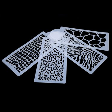 4 PCS Cake Stencils Decorating Buttercream Stencils for Royal Icing Leopard Stencil Airbrush Snake Skin Mermaid Scale Stencil Cheetah Cow Print Templates for Baking