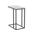 thumbnail image 3 of Safdie & Co. Table D'Appoint En Marbre Métal Noir En Forme De C, 3 of 4