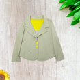 thumbnail image 2 of Kidsy Toddler Girls Polka Dots Blazer Jacket  – Notched Lapel, Two Button Closures, LIME DOT, 8, 2 of 11