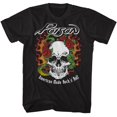 thumbnail image 1 of Poison Flame Skull With Snake Black Adult T-Shirt, 1 of 2