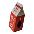 thumbnail image 4 of Maison pour Chat en Carton Forme de Boîte de Lait en Papier Ondulé Lit pour Chats Chatons, 4 of 8