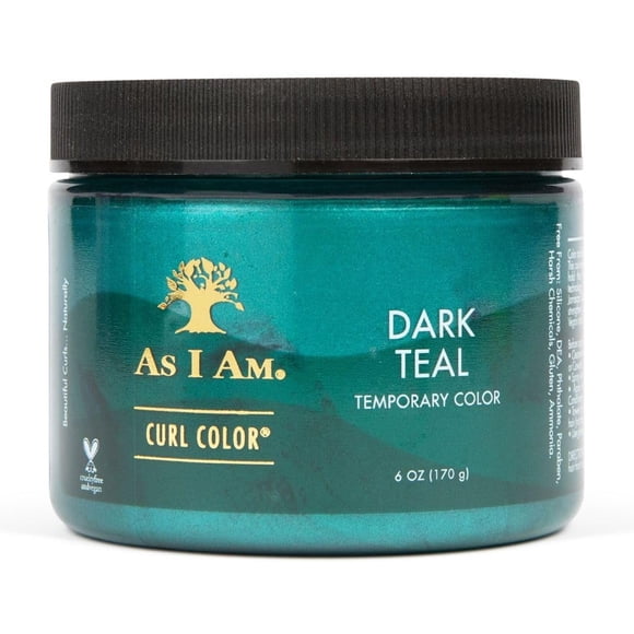 As I Am Curl Color - Teal Foncé - 6 Onces - Gel Colorant et Recourbant - Couleur Temporaire - Tenue Moyenne - Vegan et Sans Cruauté