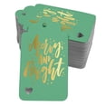 thumbnail image 1 of Inkdotpot Pack Of 100 Merry And Bright Christmas Favor Paper Tags Craft Real Gold Foil Hang Tags, 1 of 6