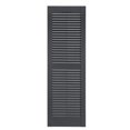 thumbnail image 1 of Perfect Shutters IL501535007 Premier Louver Exterior Decorative Shutter, Dark Gray - 15 x 35 in., 1 of 1