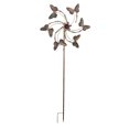 thumbnail image 1 of Antique Copper Finish Beaded Pinwheel Wind Spinner Garden Stake - 25-Inch Diameter - Whimsical Outdoor Decor - Simple Assembly - Enchanting Butterfly Elegance, 1 of 3