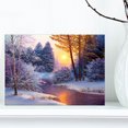 thumbnail image 2 of Designart Winter Forest in River Canvas Wall Art, 2 of 4