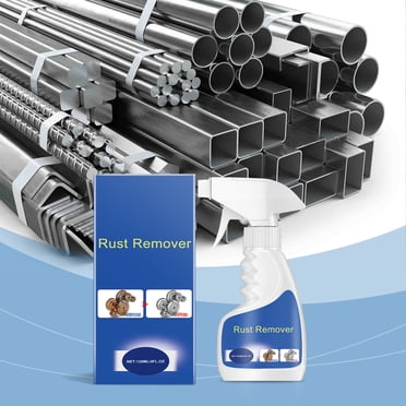 Heavy-Duty Rust & Oil Remover Spray – Fast-Acting Metal Cleaner for Steel, Iron, Aluminum, Non-Corrosive Formula, 120ml blue