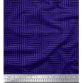 thumbnail image 1 of Soimoi Rayon Fabric Square & Spiral Geometric Decor Fabric Printed Yard 42 Inch Wide, 1 of 3
