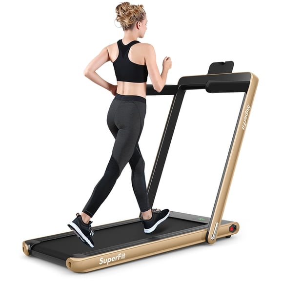 Patiojoy 2.25HP 2 in 1 Folding Treadmill W/APP Bluetooth Speaker Remote Control