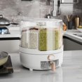 thumbnail image 1 of Cereal Storage Box, Lightweight 6 Compartments Smart Quantification 360° Rotating Dispenser (M), 1 of 5