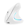 thumbnail image 1 of yeacher Souris Verticale Ergonomique à Double Mode 2.4G BT5.1 avec Éclairage RVB, Rechargeable, 3 Réglages DPI Ajustables, Blanc, 1 of 6