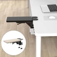 thumbnail image 2 of Langgg Wood Computer Arm Rest for Desk Folding Computer Desk Extender for Desk Light Khaki, 2 of 9