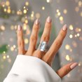 thumbnail image 1 of TIMIFIS Silver Rings New S925 Hummingbird And Flower Ring Ring S925 Sterling Flower And Bird Chunky Ring, Flower Hummingbird Engraved Wide Ring For Wome Valentine'S Day Gift, 1 of 2