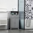 thumbnail image 2 of kleankin Storage Cabinet, Bathroom Cabinet with Adjustable Shelf, Grey, 2 of 10