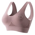 thumbnail image 1 of Women's Rhinestone Sports Bra - Hollow Back Design w/ Wide Strap Support | Anti-Sagging Wireless Bra for Workouts & Mature Figures, 1 of 2