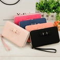 thumbnail image 2 of Wallets Women Long Card Holde Bowknot Large Capacity Lunch Box Cellphone Pocket, 2 of 5