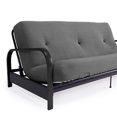 thumbnail image 2 of Cleo Black Metal Arm Full Size Futon Frame with 6” Thermobonded High Density Polyester Fill Mattress, 2 of 8