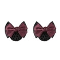 thumbnail image 4 of Decodeary Professional Hair Plate Mesh Pocket Practical Snood Net Elegant And Professional Two Bows-wine red 2Set, 4 of 6
