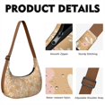 thumbnail image 2 of Small Crossbody Purse featuring Botanical Garden Print Adjustable Strap Lightweight Nylon Vintage Aesthetic Suitable for Daily Use, 2 of 5