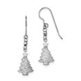 thumbnail image 1 of Sterling Silver Rhodium Plaqué Sapin de Noël Boucles d'Oreilles QE11964, 1 of 2