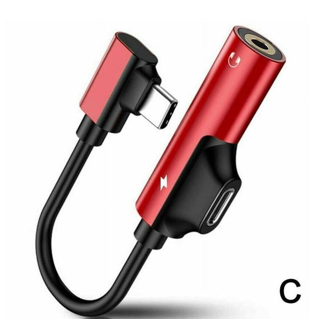 2/1*USB-C TypeC To3.5mm Jack AUX Casque Audio Répartiteurs Adaptateurs Chargement HOT D3B0