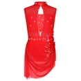 thumbnail image 2 of Sxiwei Jupe de Danse Lyrique Dos Nu pour Filles, en Maille Transparente, Rouge 14, 2 of 5