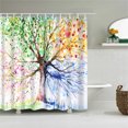 thumbnail image 2 of Agiferg Printed Shower Curtain Polyester Waterproof And Mildew-proof Bathroom Waterproof And Mildew-proof Partition Curtain 150X180CM, 2 of 2