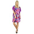 thumbnail image 2 of Bimba Caftan Court en Polyester pour Femmes, Sortie de Plage, Caftan Floral, 2 of 5