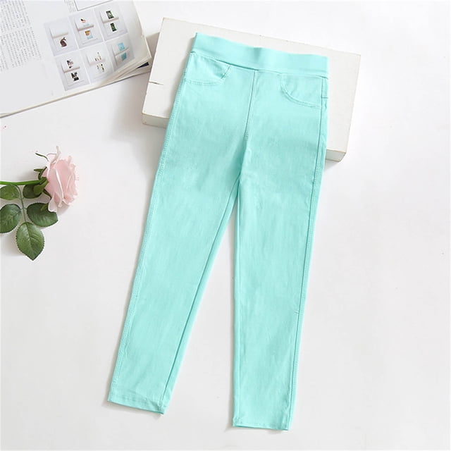 LSLJS Toddler Baby Girls Candy Color Solid Color Leggings Casual Kids Tight Pants, Children Pants