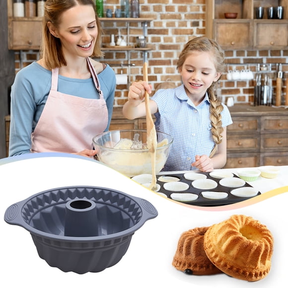 WIFKLSIIPG Large Double Ear Silicone Mousses Moldes High Temperature Resistants Baking Pan DIY Baking Tools