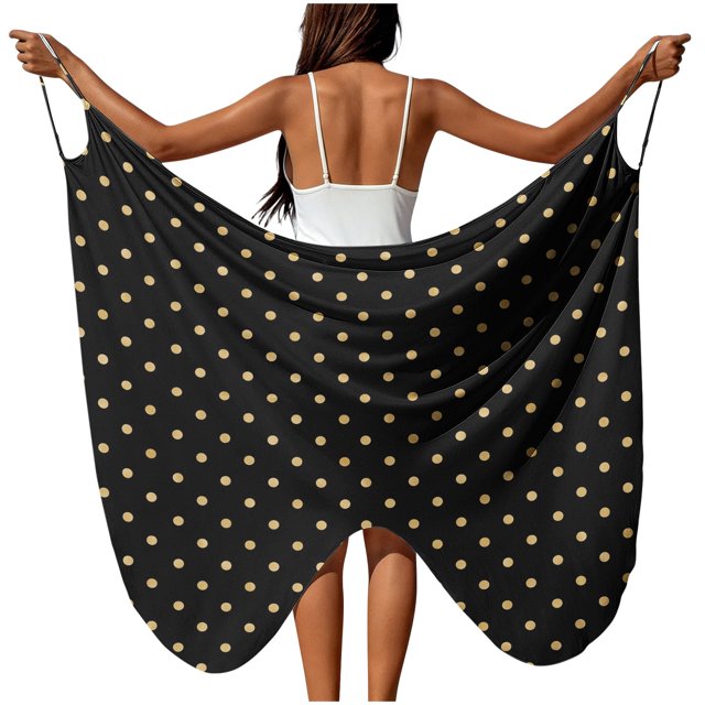 Sortie de Plage pour Femmes avec Sangle Ajustable, Fente Latérale Haute, Polyester Tissé Transparent, 1 Pce