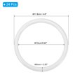 thumbnail image 2 of Unique Bargains 4.6 Inch Dream Catcher Rings, 24 Pcs Plastic Macrame Wreath Floral Round Ring Hoop, White, 2 of 7
