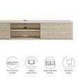 thumbnail image 3 of Render Wall-Mount Media Console TV Stand in Travertine, 3 of 10
