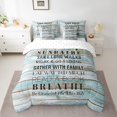 thumbnail image 2 of YST Lake Rules 7-Piece Comforter Set, Rustic Wooden Plank Bedding Set, Full Size, 2 of 5