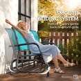 thumbnail image 4 of Outsunny 3-Seat Outdoor Glider Chair, Patio Rocking Chair, Blue, 4 of 10
