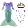 thumbnail image 1 of Déguisement de Princesse Mermaid pour Filles, Cosplay, Fête, avec Accessoires, 1 of 6