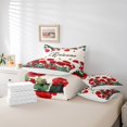 thumbnail image 4 of Red Farmhouse Flower Bedding Set Full Spring Bee Geranium 7 Piece Bed In A Bag Rustic Blossom Floral Comforter Set Green Leaf Bed Set With Comforter,Sheets Pillow Case And Covers, 4 of 5