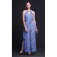 thumbnail image 4 of Bimba Bird Ladies Sleeveless Long Print Maxi Dress with Side Slits Summer Wear-XXX-Large, 4 of 6