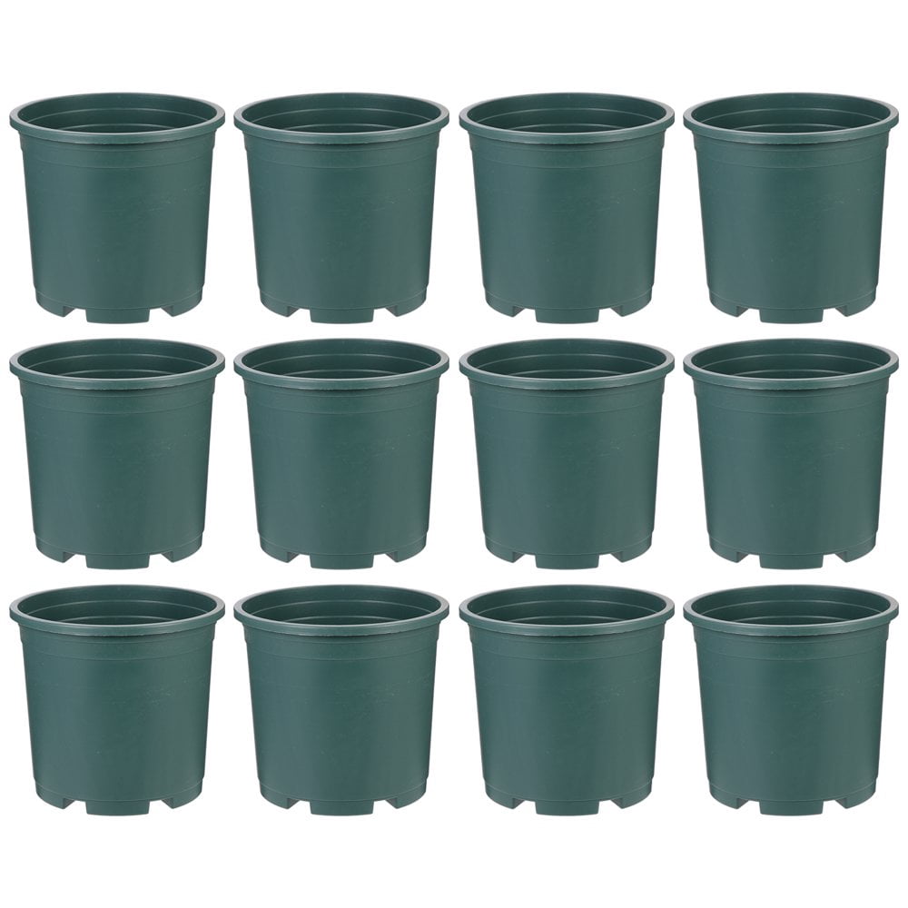 PENGXIANG 12Pcs Gardening Plastic Flower Pots Flower Planters Garden Plant Pots Garden Supplies