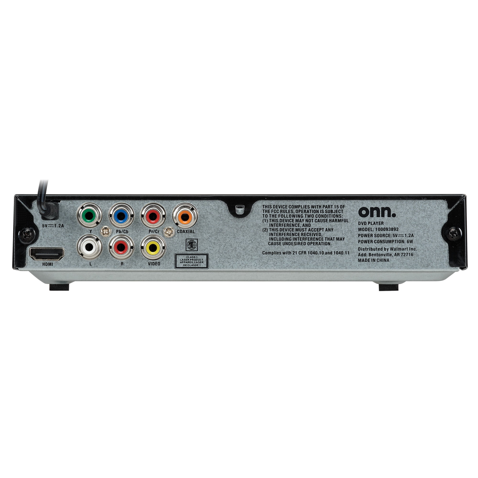 Onn HDMI DVD Player with Widescreen/TV Aspect Ratio, Parental Controls, Text-to-speech Technology, Remote Control, and Multiple Outputs, Black