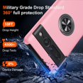 thumbnail image 4 of KOMI for Google Pixel 7 Pro Case, Slim Fit Case for Pixel 7 Pro with Ring Holder Kickstand,[Military Grade Drop Tested] Dual Layer Shockproof Protective Phone Case for Pixel 7 Pro 6.7", Pink, 4 of 5