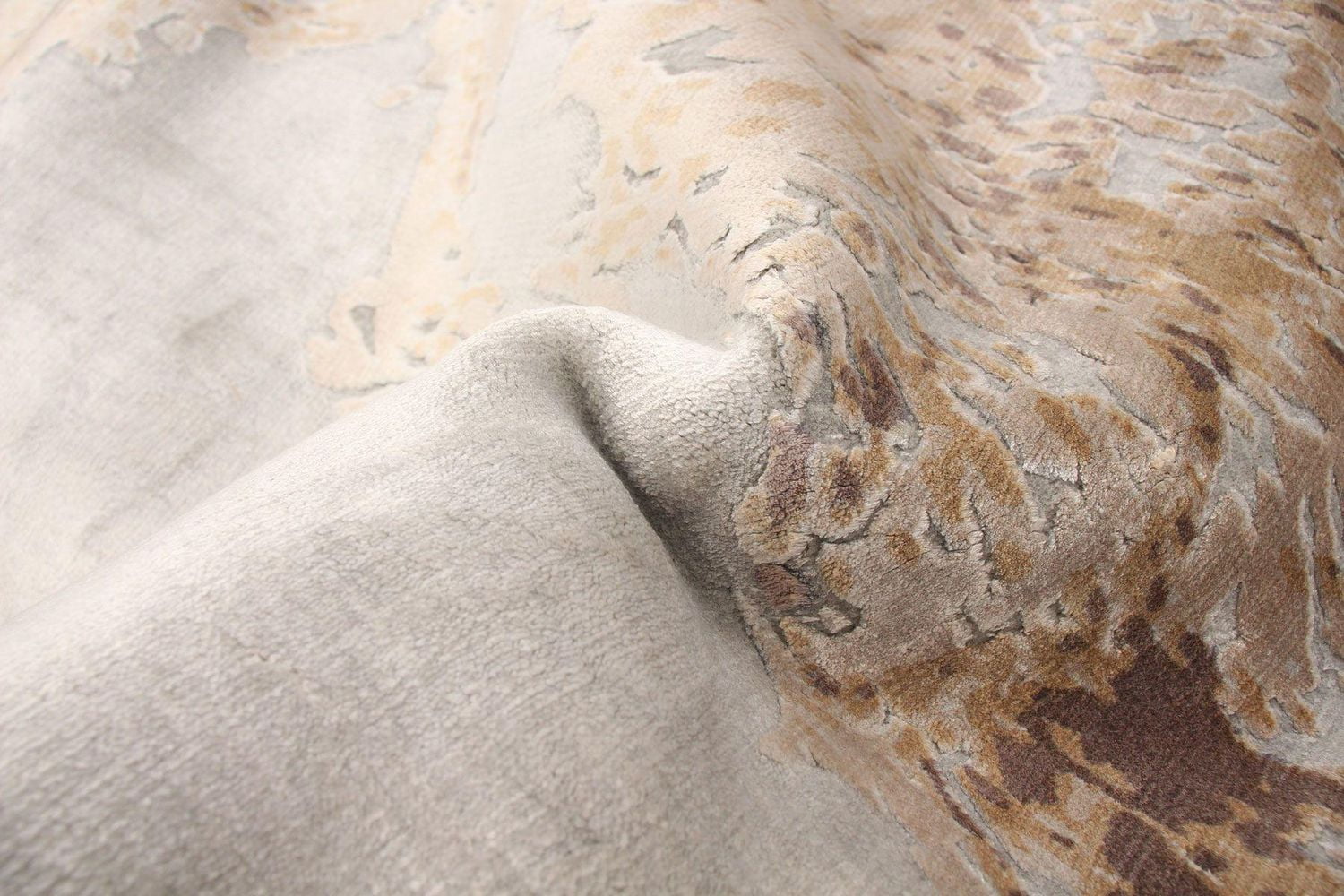 ECARPETGALLERY Tapis Métier Main pour Salon, Salle à Manger et Chambre à Coucher <br>Texturé Collection Galleria 5'3" x 7'6" en Gris