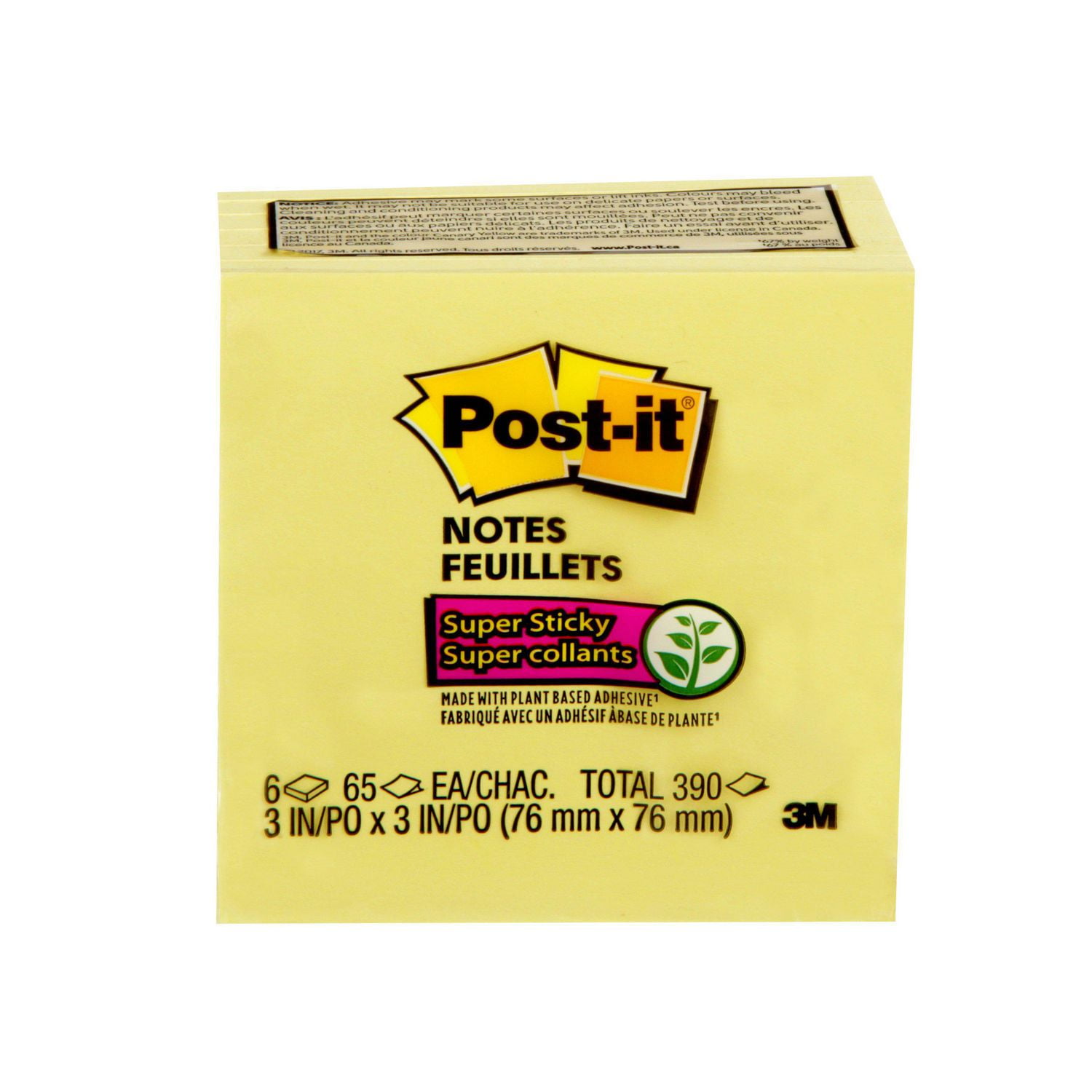 Feuillets auto-collants 654-6SSCY-C Post-it®