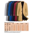 thumbnail image 2 of Innerwin Manteau Trench-Coat Homme à Col Cranté Manches Longues Décontracté Bleu Royal P, 2 of 2