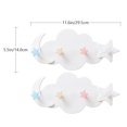 thumbnail image 2 of MesaSe 2pcs Lovely Cloud Moon Star Shaped Hooks Adhesive Wall Hangers Wall Racks (White), 2 of 10