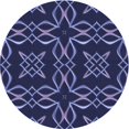 thumbnail image 1 of Ahgly Company Machine Washable Indoor Round Transitional Night Blue Area Rugs, 7' Round, 1 of 7