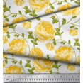 thumbnail image 3 of Soimoi Tissu Crêpe polyester Feuilles & Roses Imprimé Floral 1 Yard 42 Pouces de Large, 3 of 3